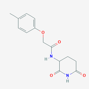 molecular formula C14H16N2O4 B7582128 N-(2,6-dioxopiperidin-3-yl)-2-(4-methylphenoxy)acetamide 