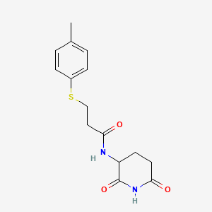 N-(2,6-dioxopiperidin-3-yl)-3-(4-methylphenyl)sulfanylpropanamide