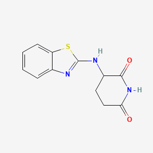 molecular formula C12H11N3O2S B7582144 3-(1,3-Benzothiazol-2-ylamino)piperidine-2,6-dione 