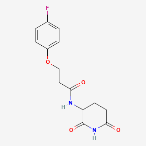 molecular formula C14H15FN2O4 B7582154 N-(2,6-dioxopiperidin-3-yl)-3-(4-fluorophenoxy)propanamide 