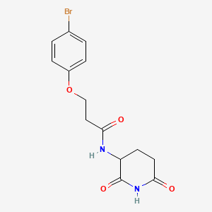 molecular formula C14H15BrN2O4 B7582170 3-(4-bromophenoxy)-N-(2,6-dioxopiperidin-3-yl)propanamide 