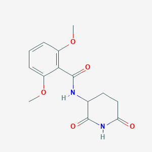 molecular formula C14H16N2O5 B7582189 N-(2,6-dioxopiperidin-3-yl)-2,6-dimethoxybenzamide 