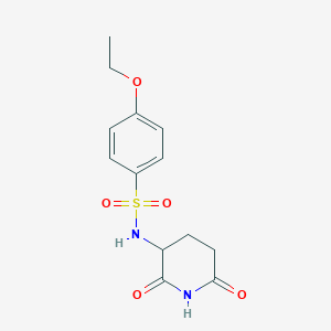 molecular formula C13H16N2O5S B7582192 N-(2,6-dioxopiperidin-3-yl)-4-ethoxybenzenesulfonamide 