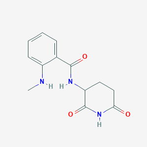 molecular formula C13H15N3O3 B7582200 N-(2,6-dioxopiperidin-3-yl)-2-(methylamino)benzamide 
