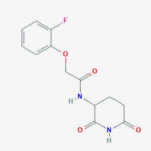 molecular formula C13H13FN2O4 B7582203 N-(2,6-dioxopiperidin-3-yl)-2-(2-fluorophenoxy)acetamide 