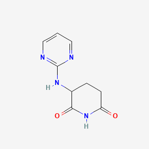 molecular formula C9H10N4O2 B7582249 3-(Pyrimidin-2-ylamino)piperidine-2,6-dione 