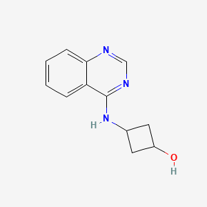 molecular formula C12H13N3O B7582253 3-(Quinazolin-4-ylamino)cyclobutan-1-ol 