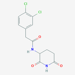 molecular formula C13H12Cl2N2O3 B7582262 2-(3,4-dichlorophenyl)-N-(2,6-dioxopiperidin-3-yl)acetamide 