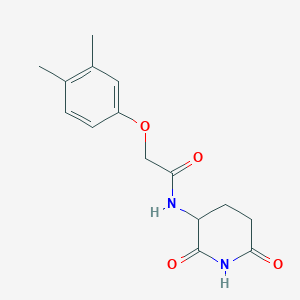 molecular formula C15H18N2O4 B7582276 2-(3,4-dimethylphenoxy)-N-(2,6-dioxopiperidin-3-yl)acetamide 