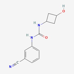 molecular formula C12H13N3O2 B7582283 1-(3-Cyanophenyl)-3-(3-hydroxycyclobutyl)urea 