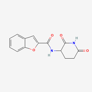 molecular formula C14H12N2O4 B7582304 N-(2,6-dioxopiperidin-3-yl)-1-benzofuran-2-carboxamide 