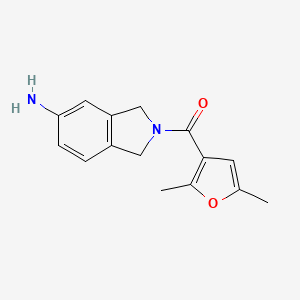 molecular formula C15H16N2O2 B7582366 (5-Amino-1,3-dihydroisoindol-2-yl)-(2,5-dimethylfuran-3-yl)methanone 