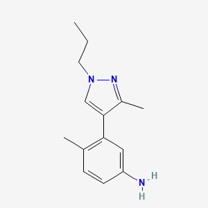 4-Methyl-3-(3-methyl-1-propylpyrazol-4-yl)aniline