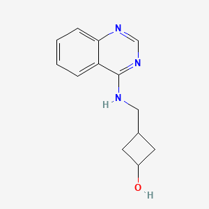 molecular formula C13H15N3O B7582397 3-[(Quinazolin-4-ylamino)methyl]cyclobutan-1-ol 