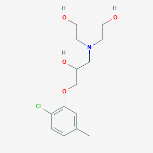 molecular formula C14H22ClNO4 B7582445 1-[Bis(2-hydroxyethyl)amino]-3-(2-chloro-5-methylphenoxy)propan-2-ol 