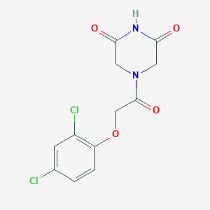 molecular formula C12H10Cl2N2O4 B7582456 4-[2-(2,4-Dichlorophenoxy)acetyl]piperazine-2,6-dione 