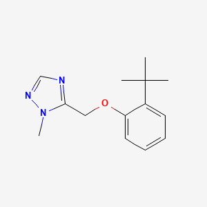 molecular formula C14H19N3O B7582476 5-[(2-Tert-butylphenoxy)methyl]-1-methyl-1,2,4-triazole 