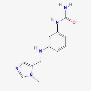 molecular formula C12H15N5O B7582482 [3-[(3-Methylimidazol-4-yl)methylamino]phenyl]urea 