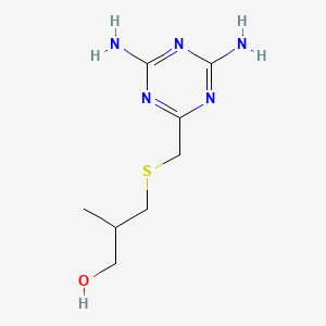 3-[(4,6-Diamino-1,3,5-triazin-2-yl)methylsulfanyl]-2-methylpropan-1-ol