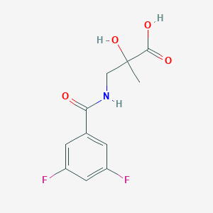 molecular formula C11H11F2NO4 B7582531 3-[(3,5-Difluorobenzoyl)amino]-2-hydroxy-2-methylpropanoic acid 