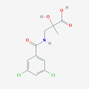 molecular formula C11H11Cl2NO4 B7582562 3-[(3,5-Dichlorobenzoyl)amino]-2-hydroxy-2-methylpropanoic acid 