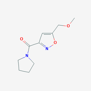 molecular formula C10H14N2O3 B7582588 [5-(Methoxymethyl)-1,2-oxazol-3-yl]-pyrrolidin-1-ylmethanone 