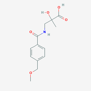 molecular formula C13H17NO5 B7582598 2-Hydroxy-3-[[4-(methoxymethyl)benzoyl]amino]-2-methylpropanoic acid 