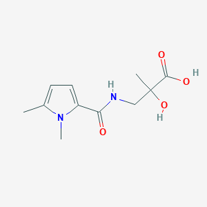 3-[(1,5-Dimethylpyrrole-2-carbonyl)amino]-2-hydroxy-2-methylpropanoic acid