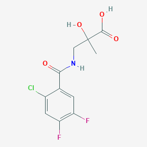 3-[(2-Chloro-4,5-difluorobenzoyl)amino]-2-hydroxy-2-methylpropanoic acid