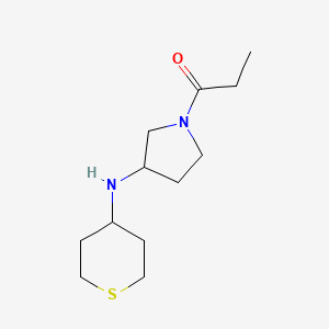 molecular formula C12H22N2OS B7582621 1-[3-(Thian-4-ylamino)pyrrolidin-1-yl]propan-1-one 