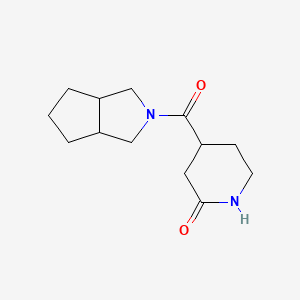 4-(3,3a,4,5,6,6a-hexahydro-1H-cyclopenta[c]pyrrole-2-carbonyl)piperidin-2-one