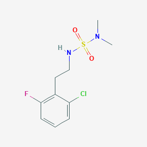 molecular formula C10H14ClFN2O2S B7582670 1-Chloro-2-[2-(dimethylsulfamoylamino)ethyl]-3-fluorobenzene 