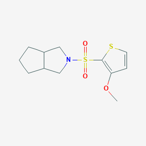 molecular formula C12H17NO3S2 B7582677 2-(3-methoxythiophen-2-yl)sulfonyl-3,3a,4,5,6,6a-hexahydro-1H-cyclopenta[c]pyrrole 