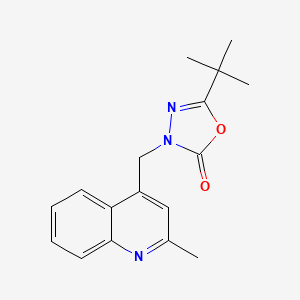5-Tert-butyl-3-[(2-methylquinolin-4-yl)methyl]-1,3,4-oxadiazol-2-one
