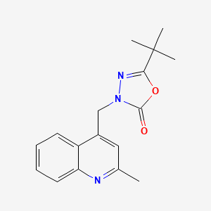 molecular formula C17H19N3O2 B7582702 5-Tert-butyl-3-[(2-methylquinolin-4-yl)methyl]-1,3,4-oxadiazol-2-one 