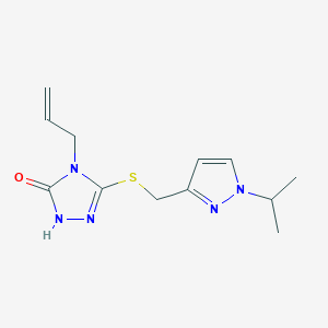 3-[(1-propan-2-ylpyrazol-3-yl)methylsulfanyl]-4-prop-2-enyl-1H-1,2,4-triazol-5-one