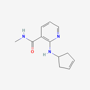 molecular formula C12H15N3O B7582740 2-(cyclopent-3-en-1-ylamino)-N-methylpyridine-3-carboxamide 