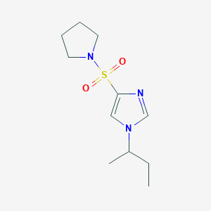 molecular formula C11H19N3O2S B7582751 1-Butan-2-yl-4-pyrrolidin-1-ylsulfonylimidazole 