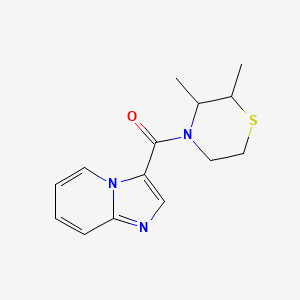 molecular formula C14H17N3OS B7582761 (2,3-Dimethylthiomorpholin-4-yl)-imidazo[1,2-a]pyridin-3-ylmethanone 