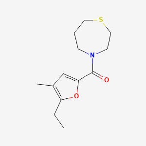 molecular formula C13H19NO2S B7582767 (5-Ethyl-4-methylfuran-2-yl)-(1,4-thiazepan-4-yl)methanone 