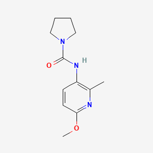 molecular formula C12H17N3O2 B7582774 N-(6-methoxy-2-methylpyridin-3-yl)pyrrolidine-1-carboxamide 