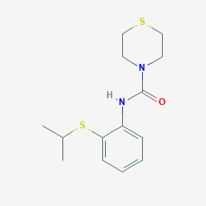 molecular formula C14H20N2OS2 B7582788 N-(2-propan-2-ylsulfanylphenyl)thiomorpholine-4-carboxamide 