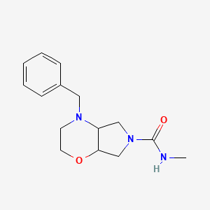 molecular formula C15H21N3O2 B7582800 4-benzyl-N-methyl-2,3,4a,5,7,7a-hexahydropyrrolo[3,4-b][1,4]oxazine-6-carboxamide 