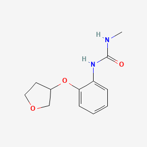 molecular formula C12H16N2O3 B7582810 1-Methyl-3-[2-(oxolan-3-yloxy)phenyl]urea 