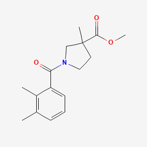 molecular formula C16H21NO3 B7582817 Methyl 1-(2,3-dimethylbenzoyl)-3-methylpyrrolidine-3-carboxylate 