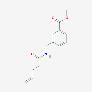 molecular formula C14H17NO3 B7582826 Methyl 3-[(pent-4-enoylamino)methyl]benzoate 