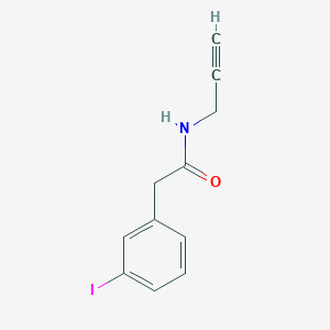 molecular formula C11H10INO B7582830 2-(3-iodophenyl)-N-prop-2-ynylacetamide 