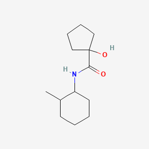 1-hydroxy-N-(2-methylcyclohexyl)cyclopentane-1-carboxamide