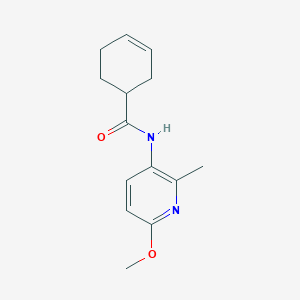molecular formula C14H18N2O2 B7582844 N-(6-methoxy-2-methylpyridin-3-yl)cyclohex-3-ene-1-carboxamide 