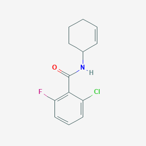 molecular formula C13H13ClFNO B7582866 2-chloro-N-cyclohex-2-en-1-yl-6-fluorobenzamide 